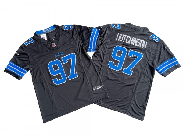 Detroit Lions #97 Aidan Hutchinson Black Vapor F.U.S.E. Limited Jersey