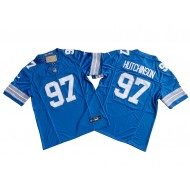 Detroit Lions #97 Aidan Hutchinson Light Blue Vapor F.U.S.E. Limited Jersey