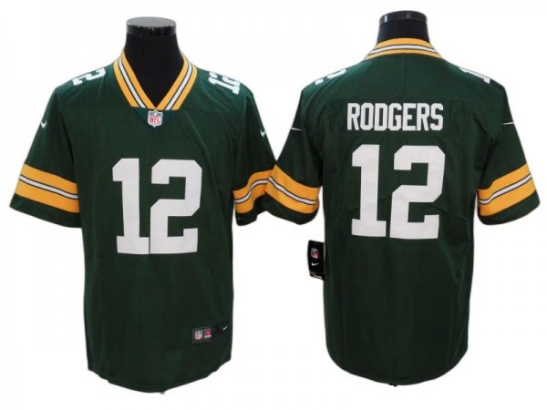 Green Bay Packers #12 Aaron Rodgers Green Vapor Limited Jersey