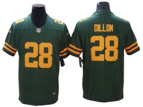 Green Bay Packers #28 AJ Dillon Green Alternate Vapor Limited Jersey