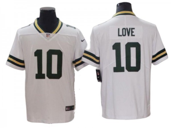 Green Bay Packers #10 Jordan Love White Vapor Untouchable Jersey