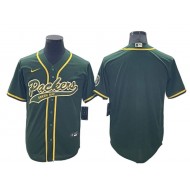 Green Bay Packers Green Baseball Style Jersey