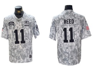 Green Bay Packers #11 Jayden Reed Arctic Camo 2024 Salute to Service Limited Jersey