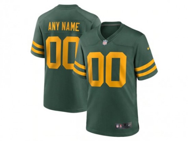 Custom Green Bay Packers Green Alternate Jersey