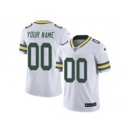 Custom Green Bay Packers White Vapor Jersey