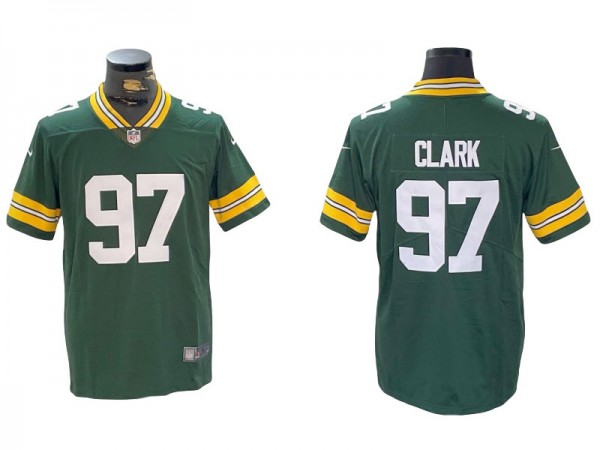 Green Bay Packers #97 Kenny Clark Green Vapor Limited Jersey