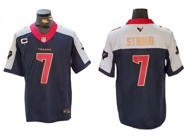 Houston Texans #7 C.J. Stroud Navy Gold Vapor F.U.S.E. Limited Jersey