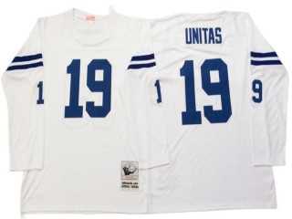 M&N Colts #19 Johnny Unitas White 1970 Legacy Jersey