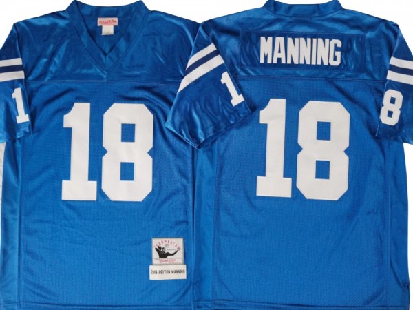 M&N Indianapolis Colts #18 Peyton Manning Royal Legacy Jersey