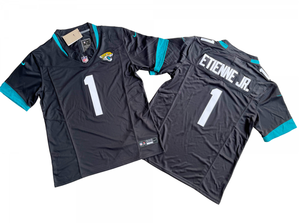 Jacksonville Jaguars #1 Travis Etienne Jr. Black Vapor F.U.S.E. Limited Jersey