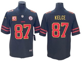 Kansas City Chiefs #87 Travis Kelce Black Fashion Limited Jersey