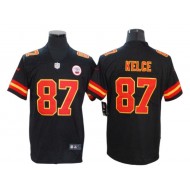 Kansas City Chiefs #87 Travis Kelce Black Vapor Limited Jersey