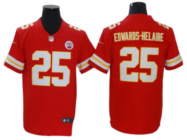 Kansas City Chiefs #25 Clyde Edwards-Helaire Red Vapor Limited Jersey