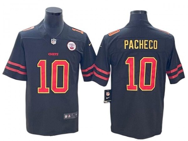 Kansas City Chiefs #10 Isaih Pacheco Black Gold Vapor Limited Jersey