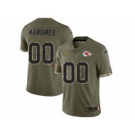 Custom Kansas City Chiefs Olive 2022 Salute to Service Vapor Limited Jersey