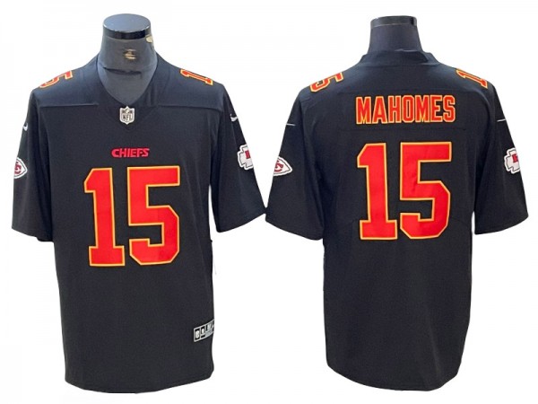 Kansas City Chiefs #15 Patrick Mahomes Black Fashion Limited Jersey