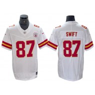 Kansas City Chiefs #87 Taylor Swift White Vapor F.U.S.E. Limited Jersey