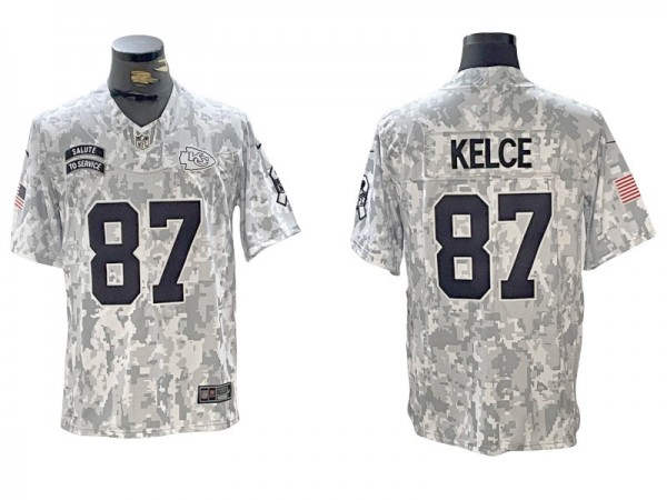 Kansas City Chiefs #87 Travis Kelce 2024 Salute to Service Limited Jersey