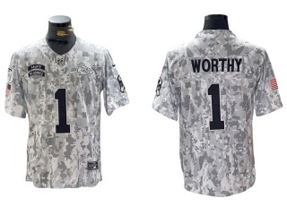 Kansas City Chiefs #1 Xavier Worthy 2024 Salute to Service Limited Jersey