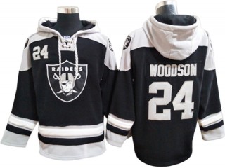 Las Vegas Raiders #24 Charles Woodson Black Hoodie