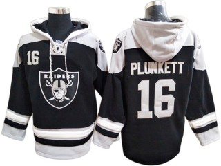 Las Vegas Raiders #16 Jim Plunkett Black Hoodie