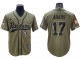 Las Vegas Raiders #17 Davante Adams Baseball Jersey - Black/Gray/White/Olive