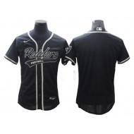 Las Vegas Raiders Black Baseball Style Flex Base Jersey