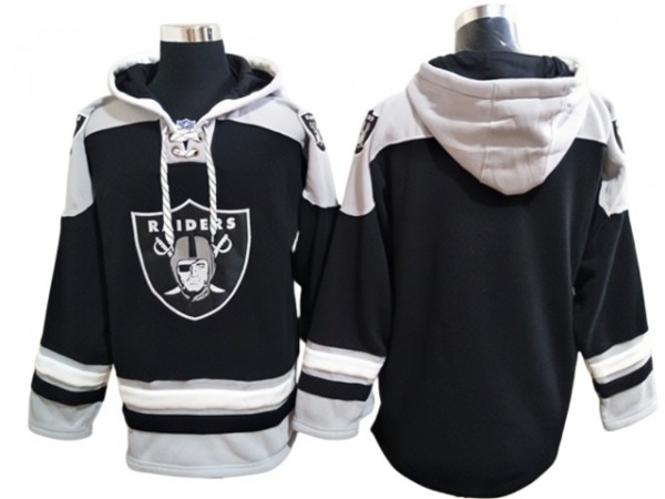 Las Vegas Raiders Blank Black Lacer Pullover Hoodie