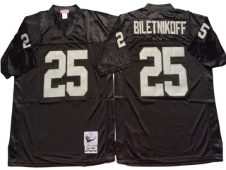 M&N Raiders #25 Fred Biletnikoff Black Legacy Jersey