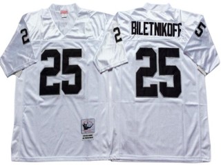 M&N Raiders #25 Fred Biletnikoff White-Black Legacy Jersey