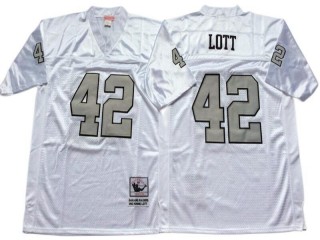 M&N Raiders #42 Ronnie Lott White-Gray Legacy Jersey