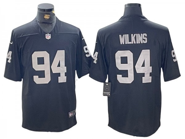 Las Vegas Raiders #94 Christian Wilkins Black Vapor Limited Jersey