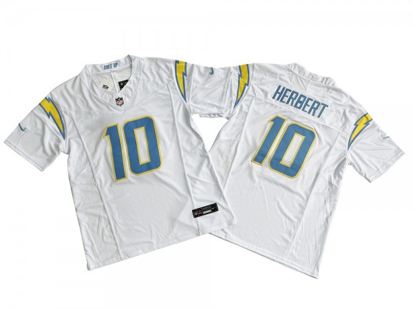 Los Angeles Chargers #10 Justin Herbert White Vapor F.U.S.E. Limited Jersey