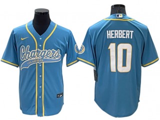 Los Angeles Chargers #10 Justin Herbert Baseball Style Jersey