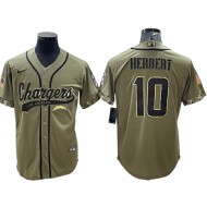 Los Angeles Chargers #10 Justin Herbert Baseball Style Jersey