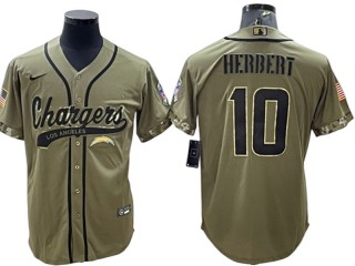 Los Angeles Chargers #10 Justin Herbert Baseball Style Jersey