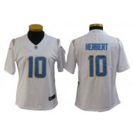 Women Los Angeles Chargers #10 Justin Herbert White Vapor Limited Jersey