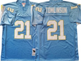 M&N Chargers #21 Ladainian Tomlinson Powder Blue Legacy Jersey