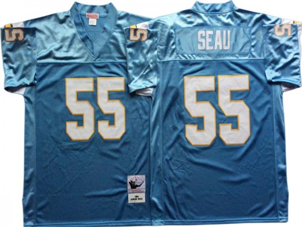 M&N Chargers #55 Junior Seau Powder Blue Legacy Jersey