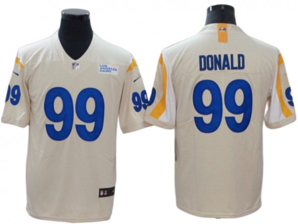 Los Angeles Rams #99 Aaron Donald Cream Vapor Limited Jersey