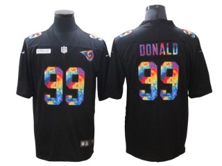 Los Angeles Rams #99 Aaron Donald Black Rainbow Vapor Limited Jersey