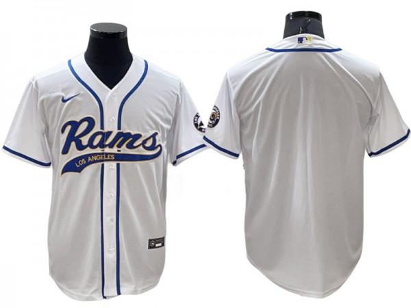 Los Angeles Rams Blank Baseball Style Jersey - Yellow/Cream/Blue/White