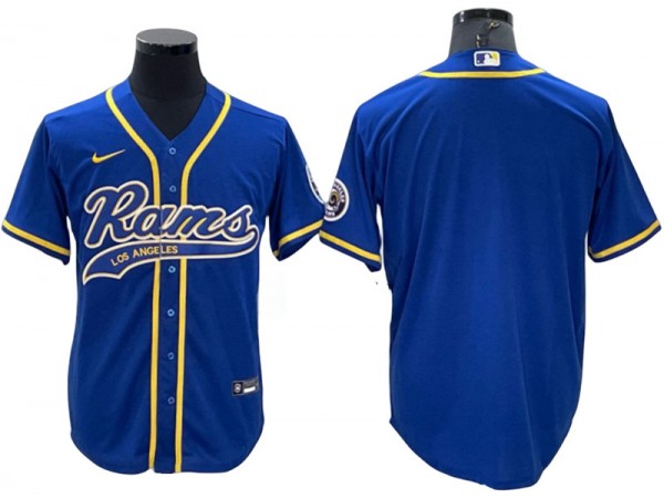 Los Angeles Rams Blank Baseball Style Jersey - Yellow/Cream/Blue/White