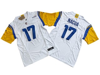 Los Angeles Rams #17 Puka Nacua White Vapor F.U.S.E. Limited Jerse