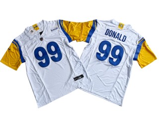 Los Angeles Rams #99 Aaron Donald White Vapor F.U.S.E. Limited Jersey