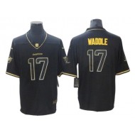 Miami Dolphins #17 Jaylen Waddle Black Gold Vapor Limited Jersey