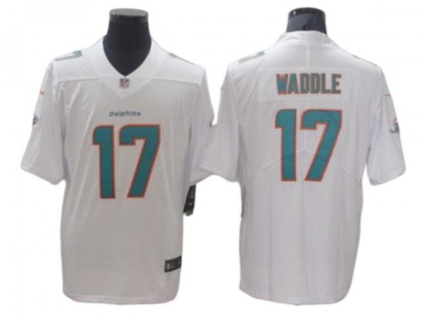 Miami Dolphins #17 Jaylen Waddle White Vapor Limited Jersey