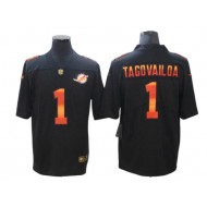 Miami Dolphins #1 Tua Tagovailoa Black Colorful Fashion Limited Jersey