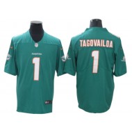 Miami Dolphins #1 Tua Tagovailoa Aqua Vapor Untouchable Limited Jersey