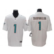 Miami Dolphins #1 Tua Tagovailoa White Vapor Untouchable Limited Jersey